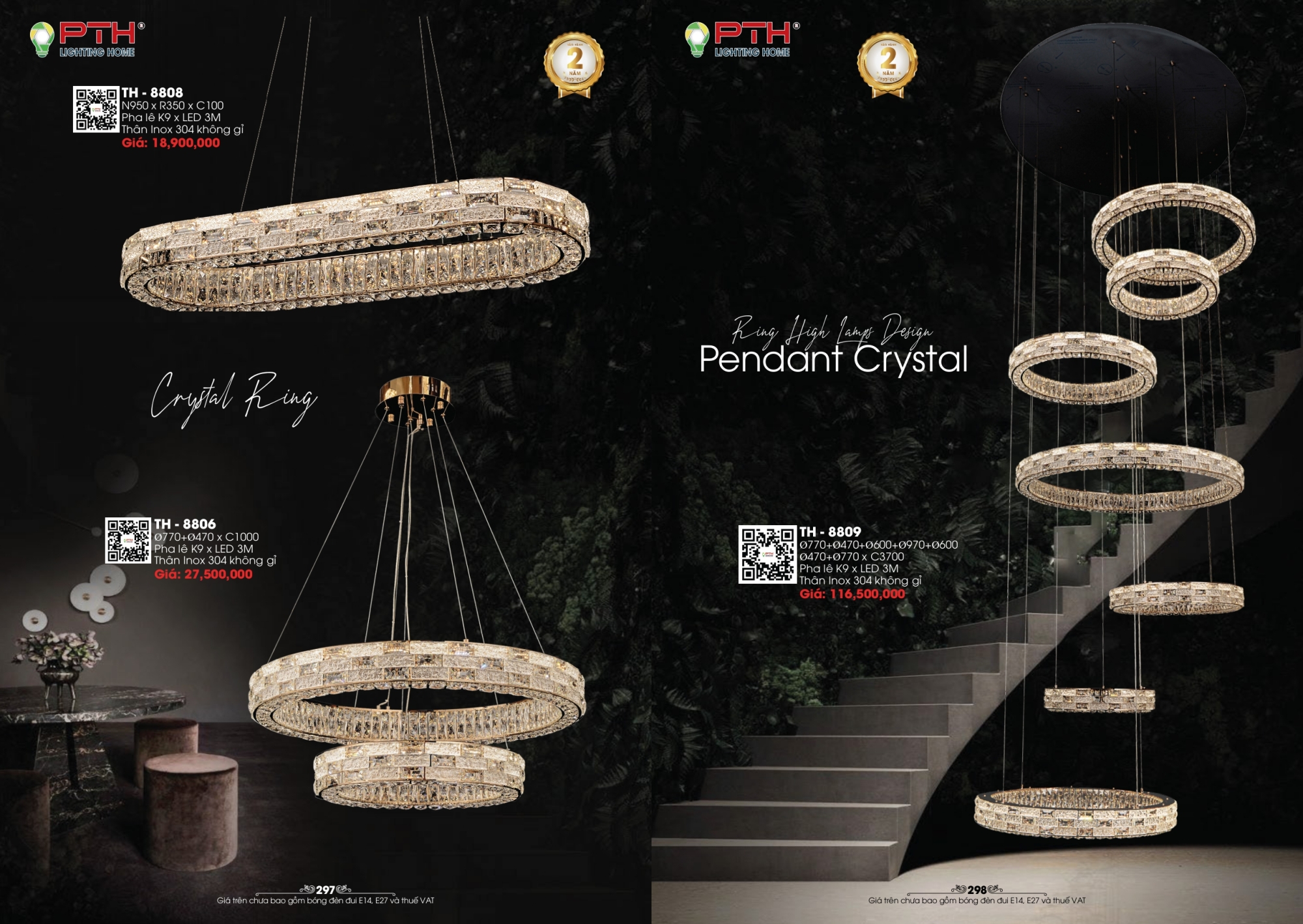 Bảng giá đèn trang trí PTH Lighting Home 2026